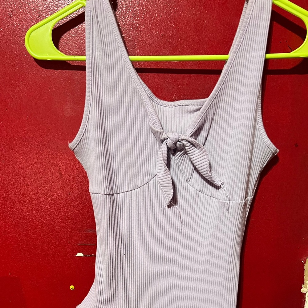 Lilac Bodysuit W/ Tie front